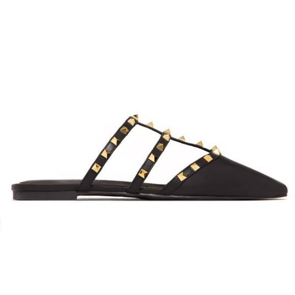 6.5, 8 & 8.5π€POINTED TOE FLATS - BLACK - Picture 2 of 5